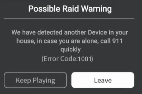 Possible Raid Warning Roblox