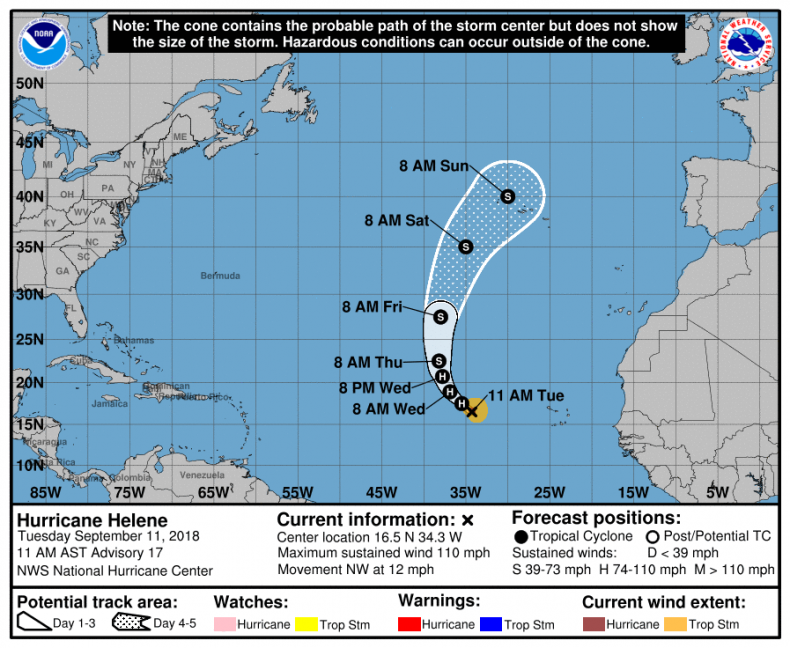 Potential Tropical Cyclone Helene