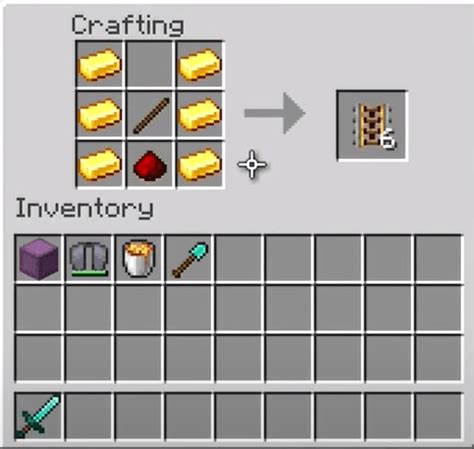 Powered Rails Minecraft Recipe