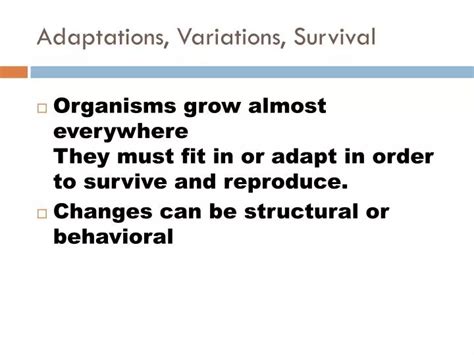 Ppt Adaptation Variation Powerpoint Presentation Free Download