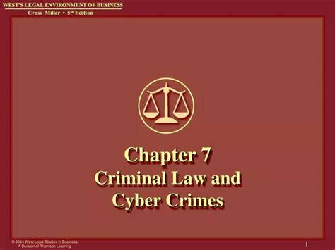 Ppt Chapter 7 Criminal Law And Cyber Crimes Powerpoint Presentation