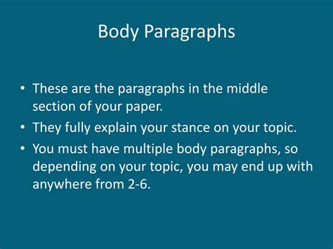 Ppt Expository Body Paragraphs Powerpoint Presentation Free Download