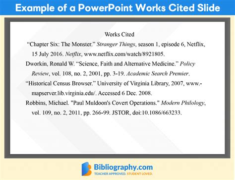 Ppt How To Create A Works Cited Page In Mla Format Powerpoint