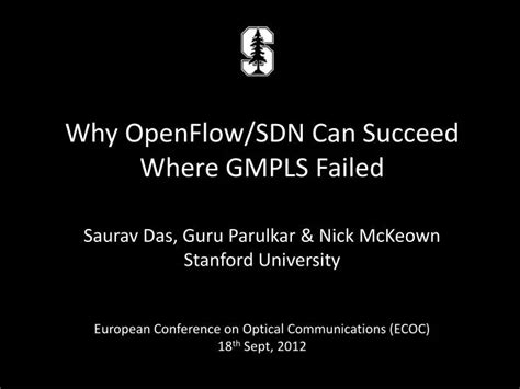 Ppt Saurav Das Guru Parulkar Nick Mckeown Stanford University