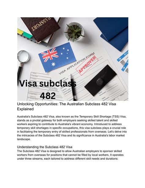 Ppt Unlocking Opportunities The Australian Subclass 482 Visa