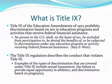 Ppt What Is Title Ix Powerpoint Presentation Free Download Id 1134795