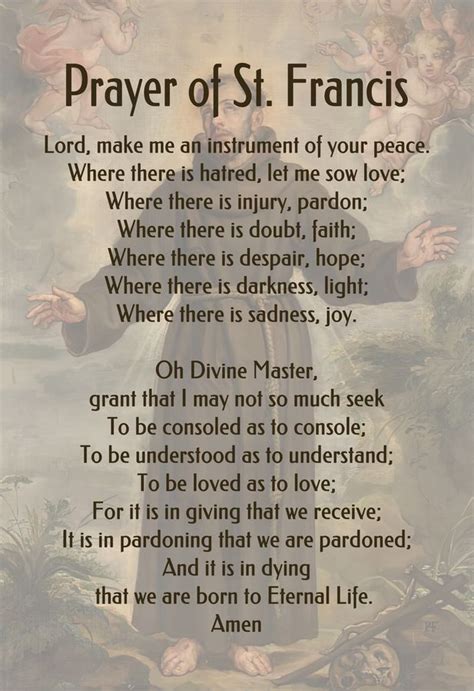 Prayer Of St Francis Of Assisi Hh Photography Of Florida Print Saint