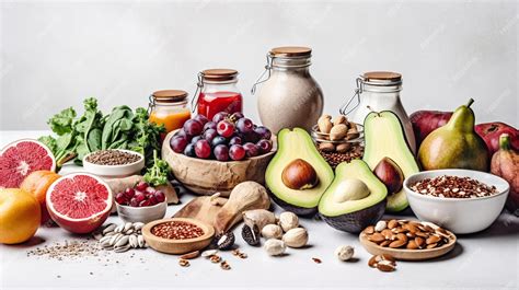 Premium Ai Image A Picture Of Food Including Avocado Nuts And Seeds