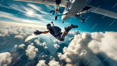 Premium Photo Adrenaline Rush Skydiving Image Captures Thrill