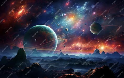 Premium Photo Celestial Harmony Planets In The Galaxy Illustration