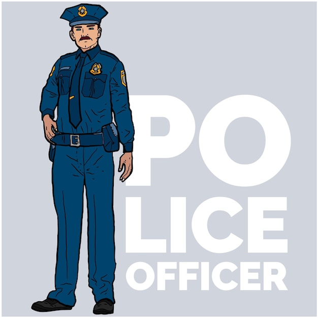 Premium Vector Police Jobs Career Illustration