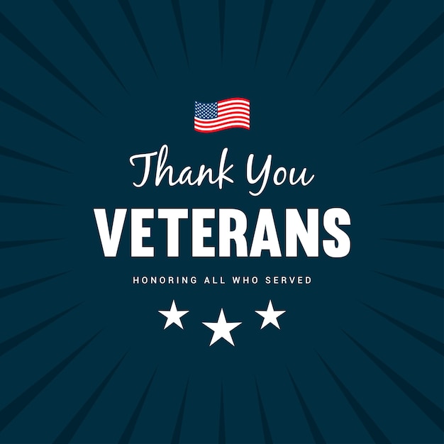 Premium Vector Thank You Veterans Honoring All Who Served Greeting