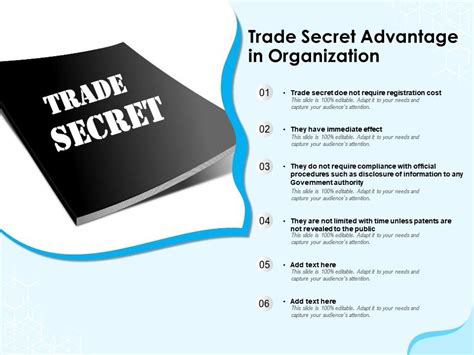 Presentation On Trade Secrets Ppt