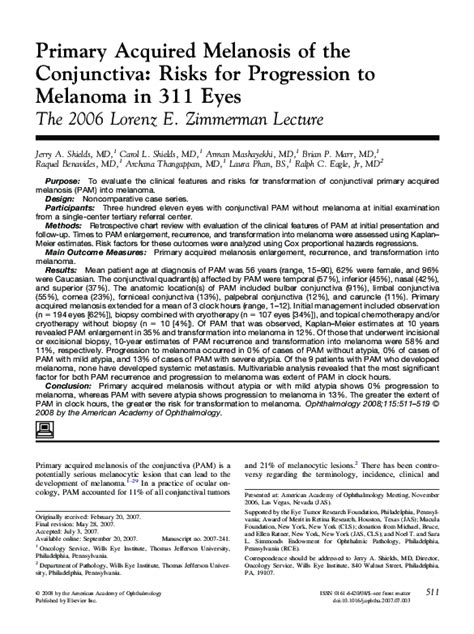 Primary Acquired Melanosis: Causes And Prevention