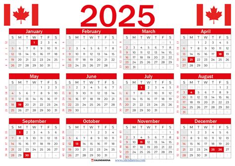 Printable Calendar 2025 Canadian Holidays Emilia Willis