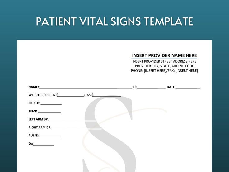 Printable Patient Vital Signs Template Printable Word Searches