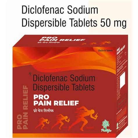 Pro Pain Relief Ingredients Diclofenac 50Mg Dispersible Tablets At