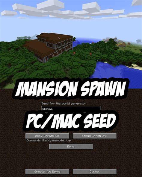 Rare Woodland Mansion Spawn Pc Mac Seed Lifetime Minecraft Video