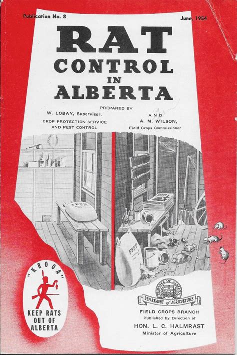 Rat Control In Alberta Print 1954