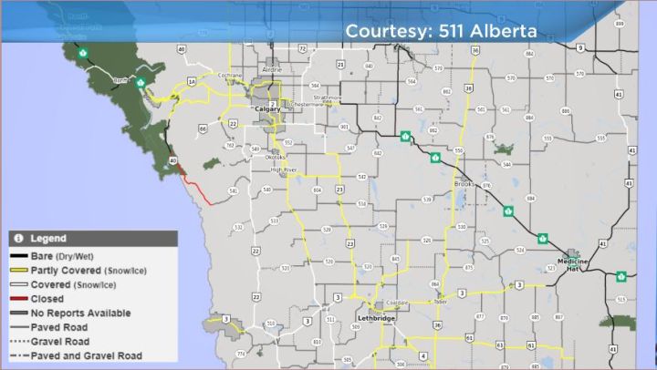 Rcmp Warn Of Poor Driving Conditions In Alberta Saturday Night