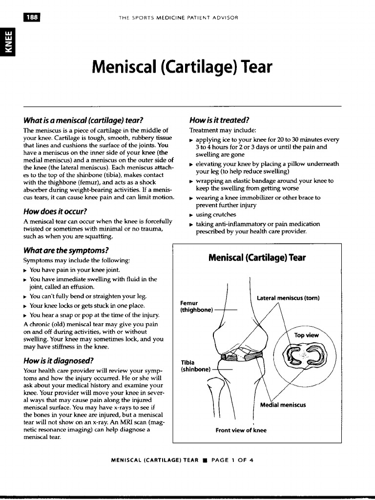 Rehab Exercises For Meniscal Cartilage Tear Physio Logical