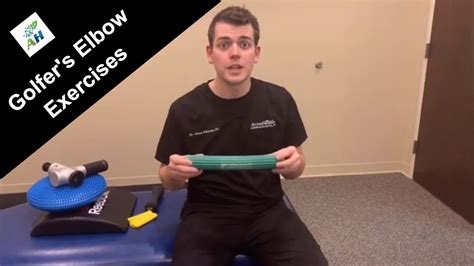 Rehab For Golfer S Elbow Theraband Flexbar Youtube