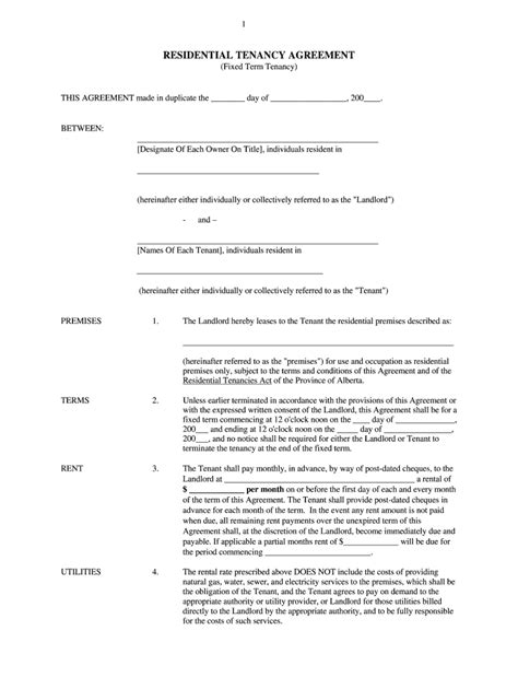 Rental Agreement Alberta Fill Out And Sign Printable Pdf Template