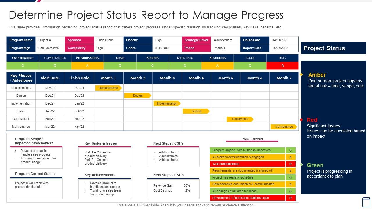 Request Stages Status Report