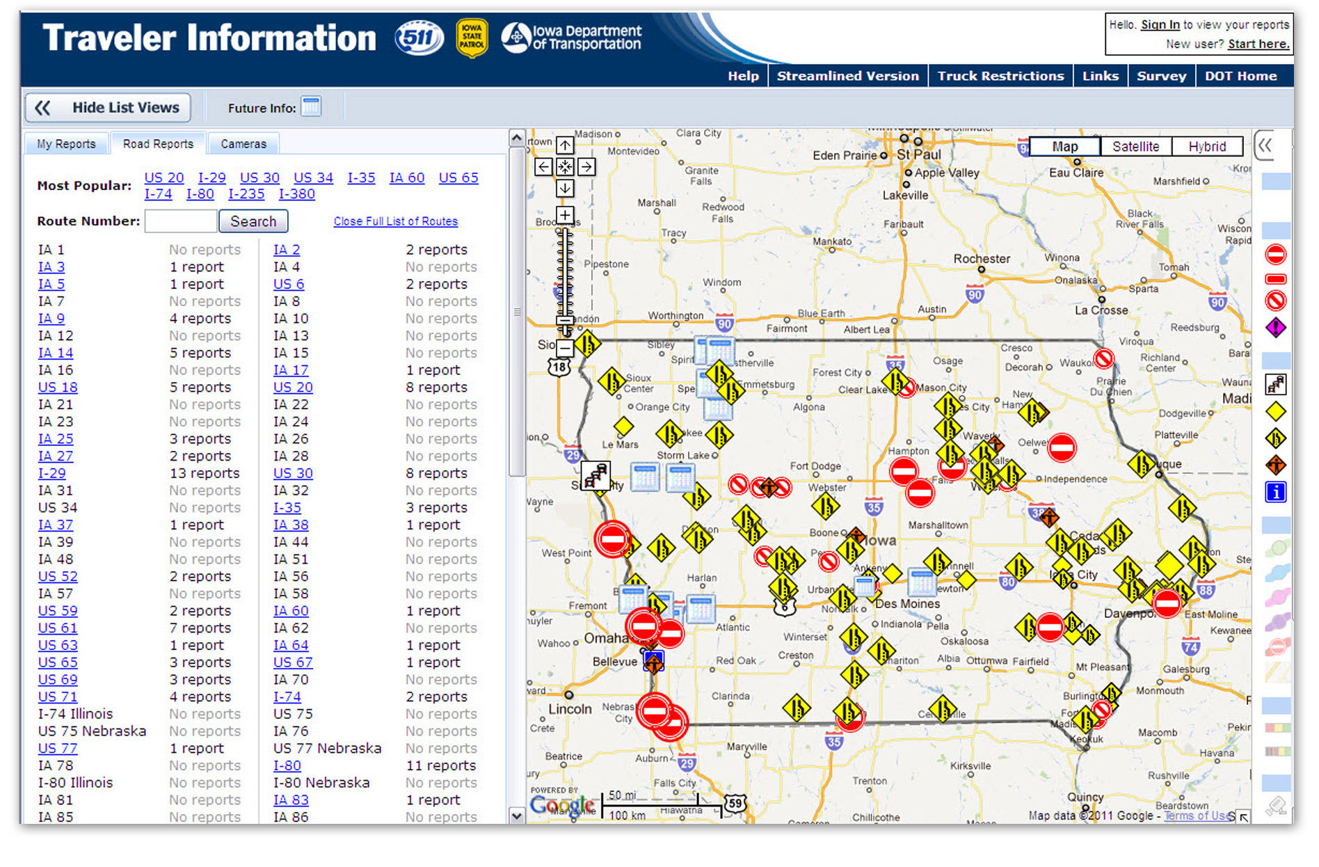 Road Reports Traffic Conditions And Highway Cameras Call 511 In