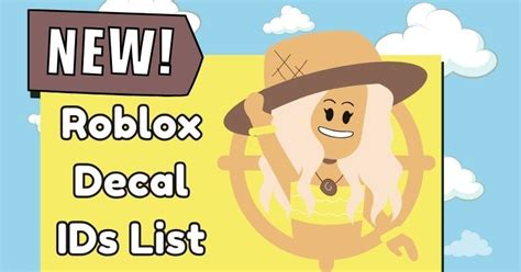 Roblox Decal Ids List Your Ultimate Guide To Customization Learn