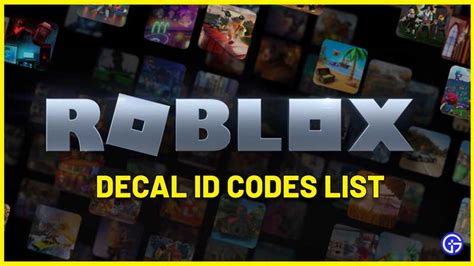 Roblox Decals And Image Id Codes Guide