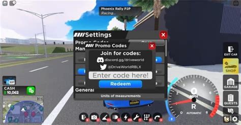 Roblox Drive Codes