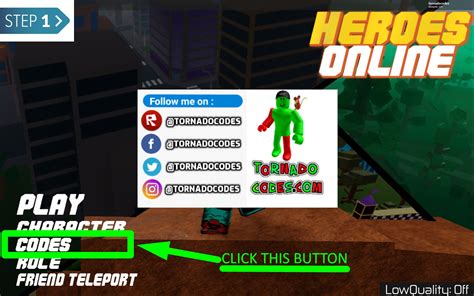 Roblox Heroes Online Codes List August 2024 Tornado Codes