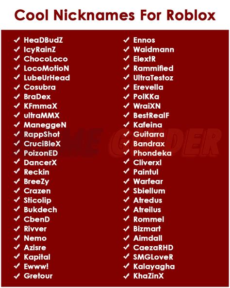 Roblox Nicknames: Boost Gaming Style