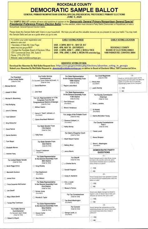 Rockdale County Ga Voting Ballot 2024 Arly Talyah