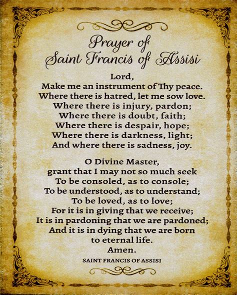 Saint Francis Prayer