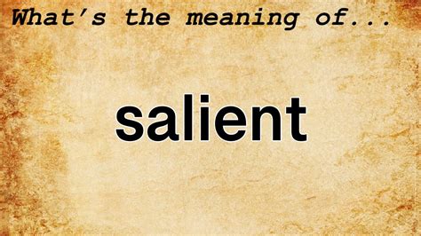 Salient Meaning Explained: Core Understanding