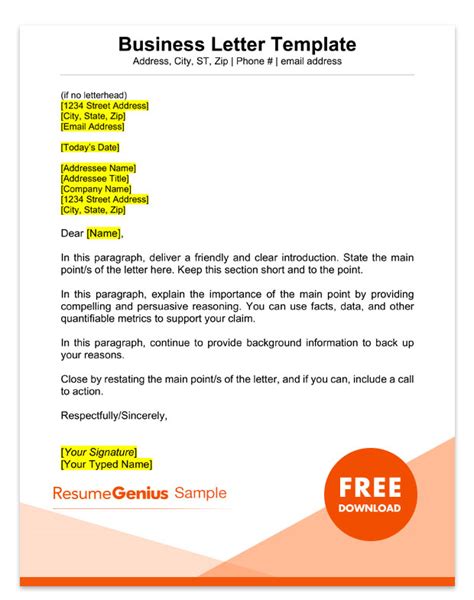 Sample Business Letter