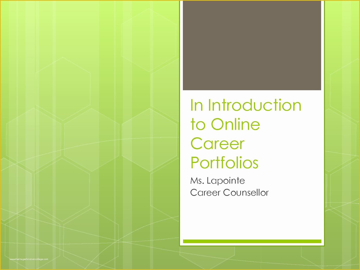 Sample Of Portfolio Outline Career Portfolio Handout Career