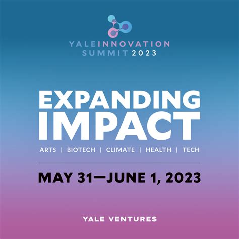 Save The Date Yale Innovation Summit 2023 Yale Ventures