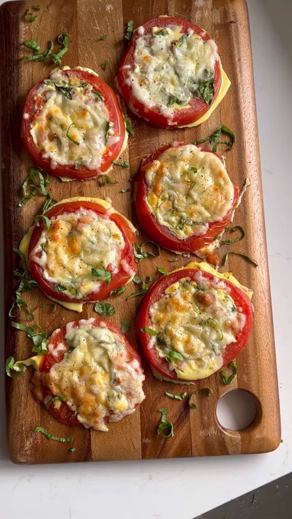 Savor The Simple Joy Cheesy Tomato Slices For A Burst Of Flavor In