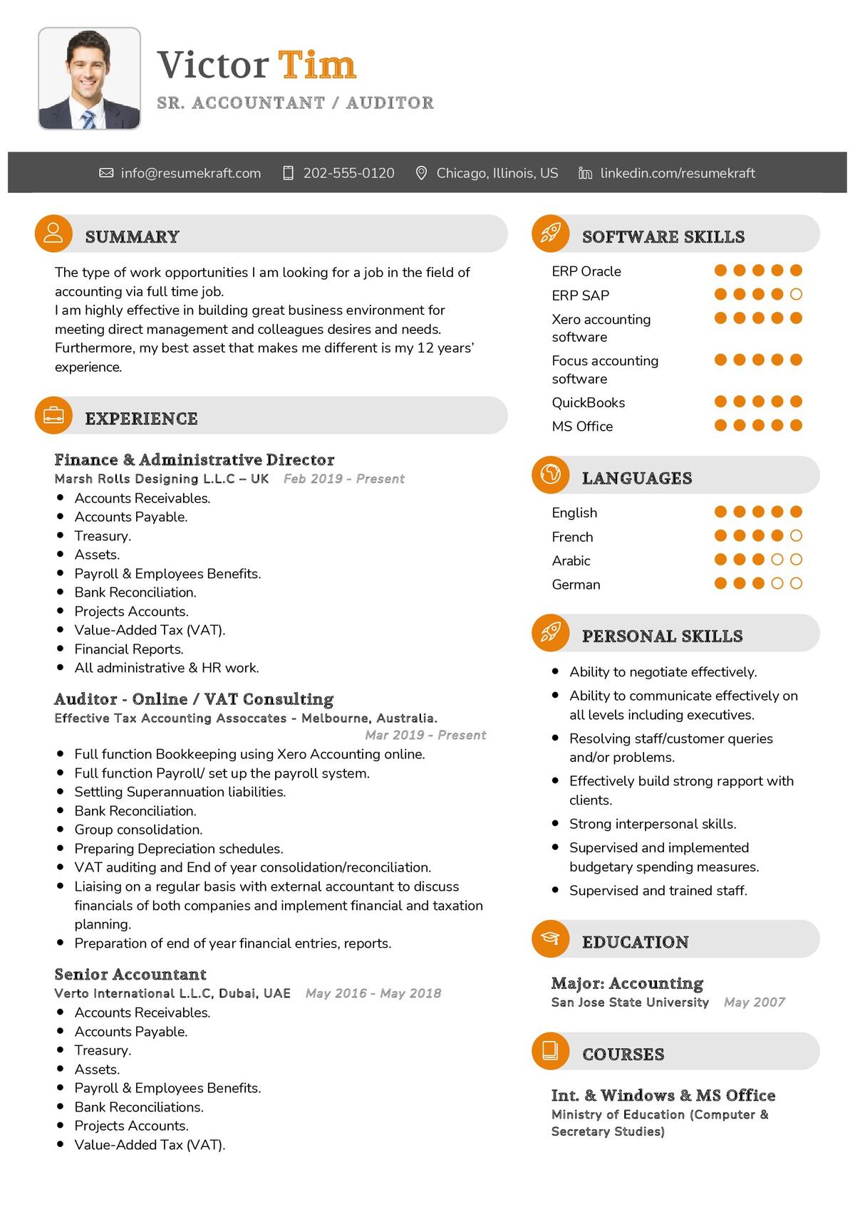 Senior Accountant Resume Template