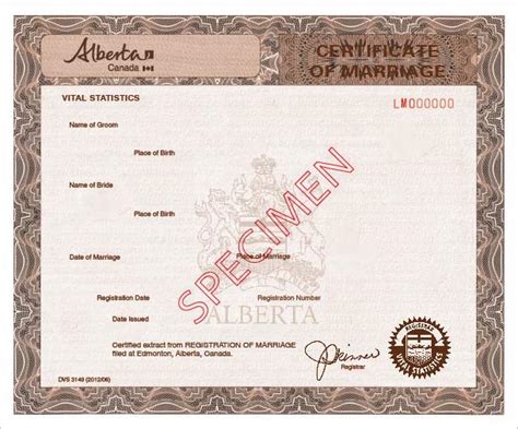 Service Alberta Available Marriage Documents