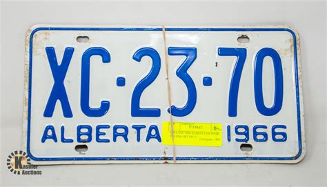 Set Of 1966 Alberta Licence Plates