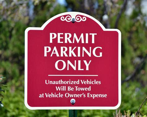 Signature Parking Permit Signs Myparkingsign