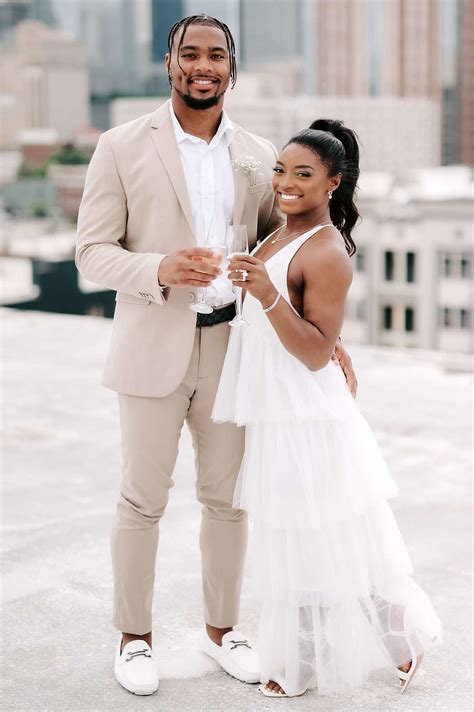 Simone Biles Was Giddy When Her Boyfriend Jonathan Owens Was Promoted