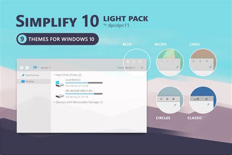 Simplify 10 Light Windows 10 Theme Pack Shape Your Computer Beautifully