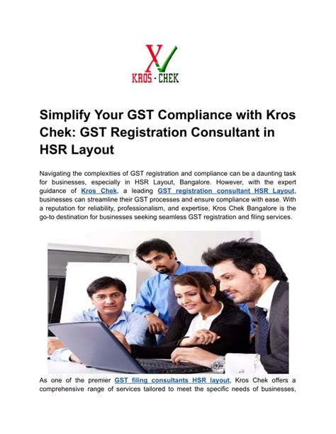 Simplify Your Gst Compliance With Kros Chek Gst Registration