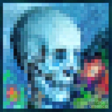 Skull And Roses Minecraft Painting Painting By Nick Taylor Fine Art