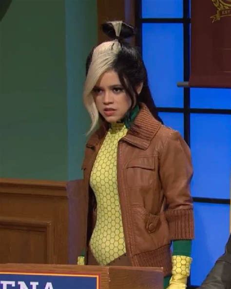 Snl 2023 Jenna Ortega Brown Leather Jacket Stardom Jackets